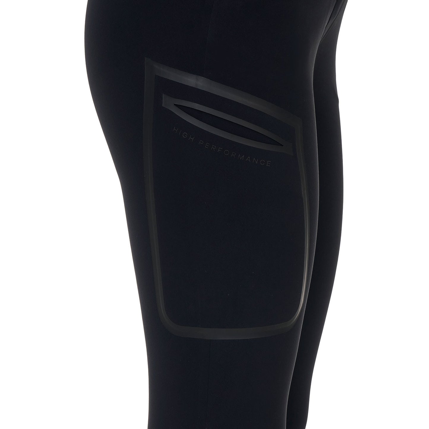 Pantalón slim fit mujer Equestro Ridertechnology costuras termoselladas - Negro