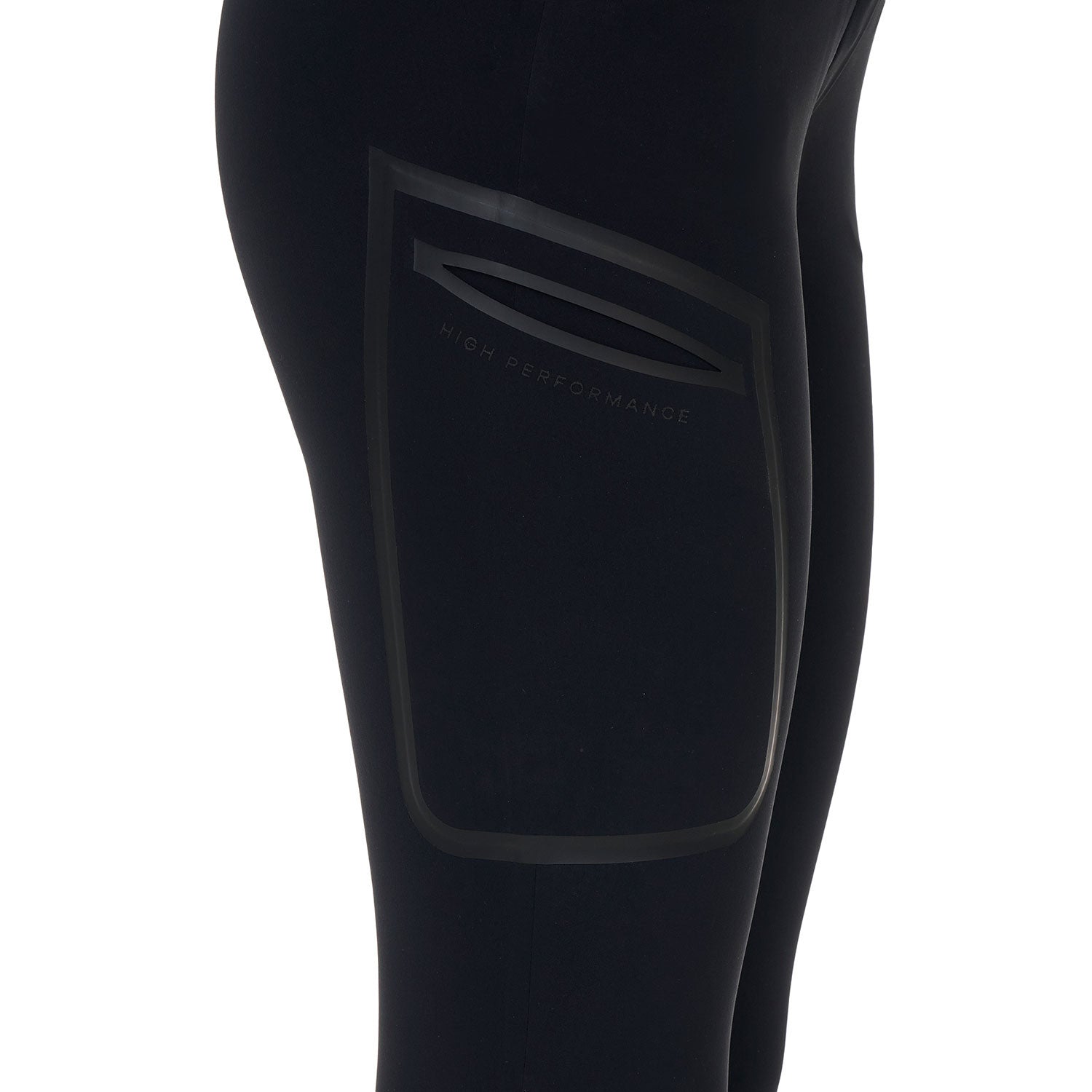 Pantalón slim fit mujer Equestro Ridertechnology costuras termoselladas - Negro