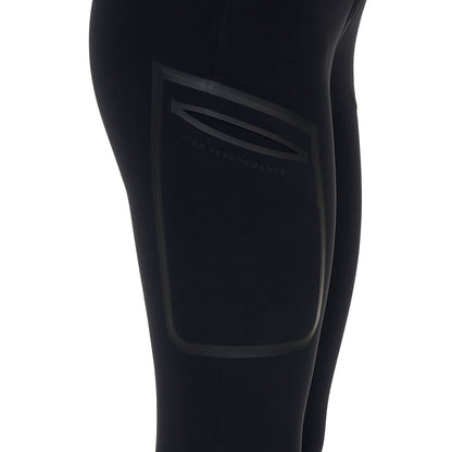 Pantalón slim fit mujer Equestro Ridertechnology costuras termoselladas - Negro