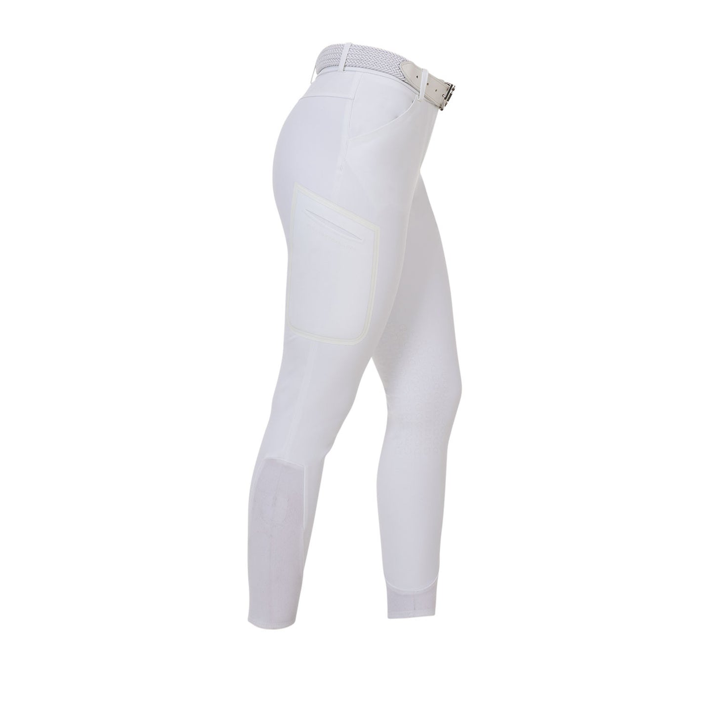 Pantalón slim fit mujer Equestro Ridertechnology costuras termoselladas - Blanco