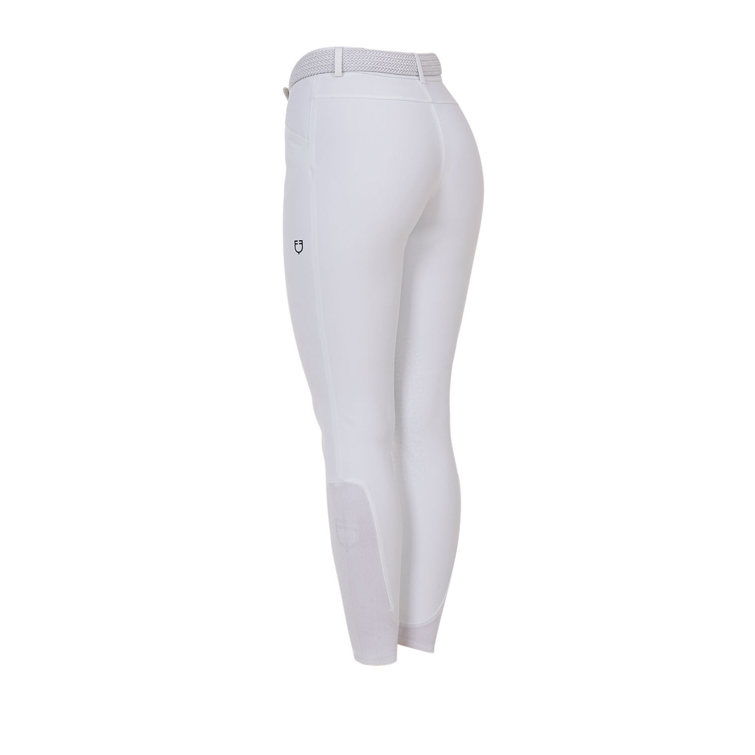 Pantalón slim fit mujer Equestro Ridertechnology costuras termoselladas - Blanco
