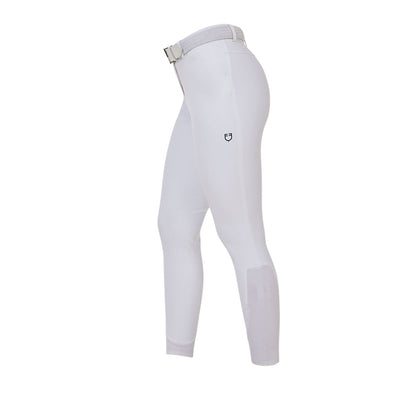 Pantalón slim fit mujer Equestro Ridertechnology costuras termoselladas - Blanco