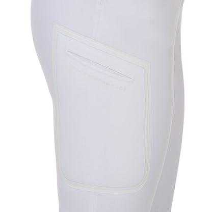 Pantalón slim fit mujer Equestro Ridertechnology costuras termoselladas - Blanco
