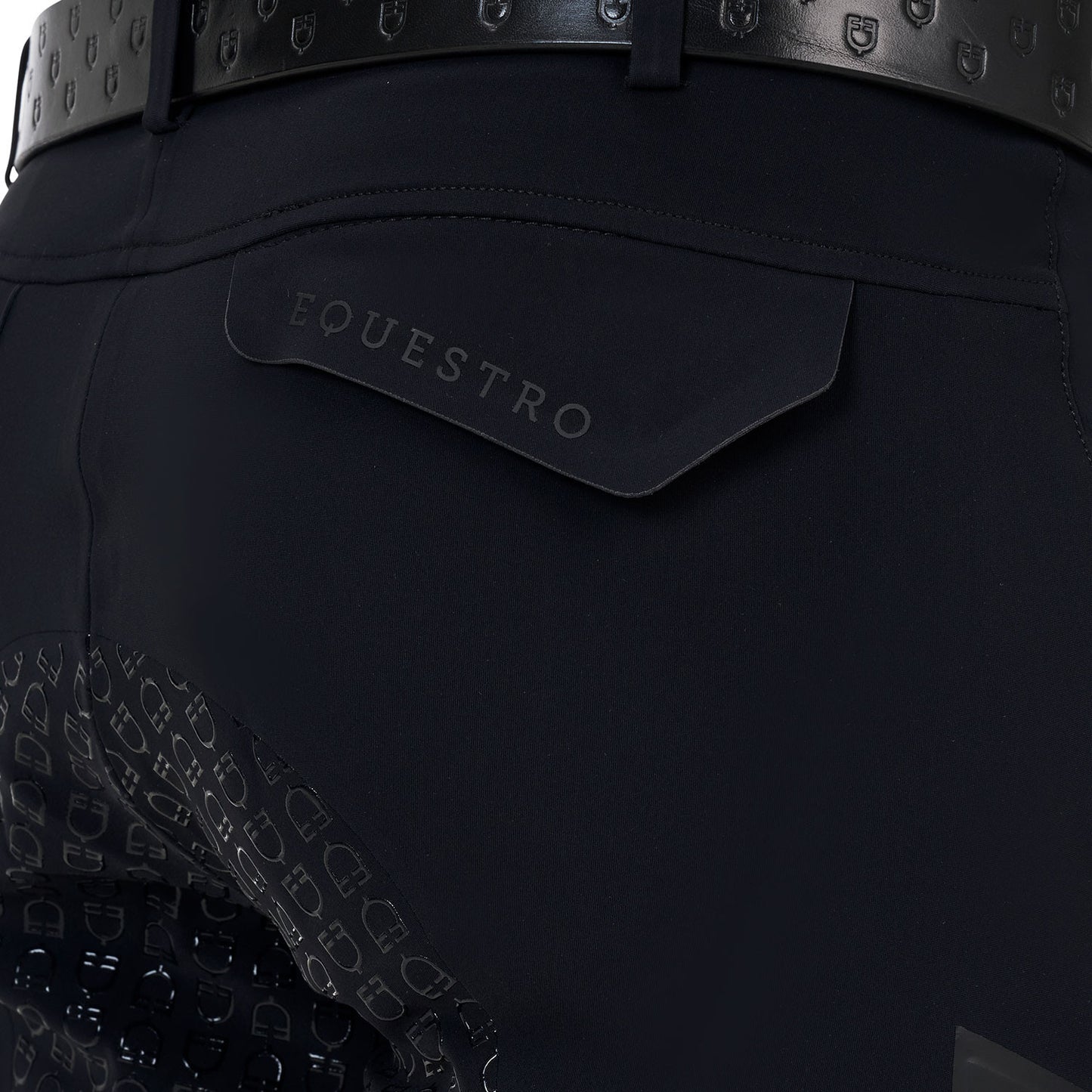 Pantalón slim fit hombre Equestro Ridertechnology full grip - Negro