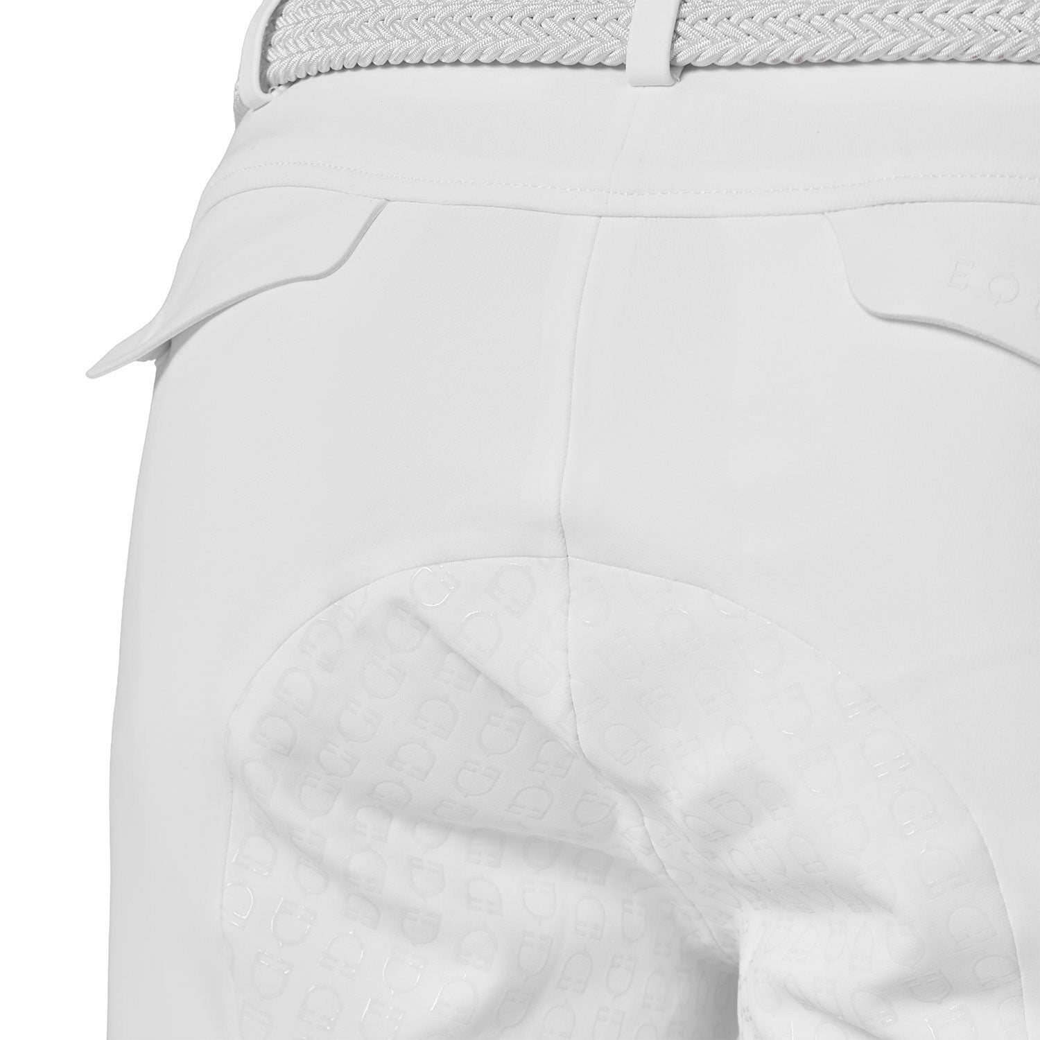 Pantalón slim fit hombre Equestro Ridertechnology full grip - Blanco