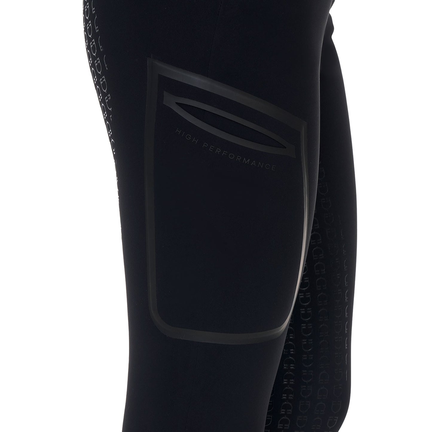 Pantalón slim fit mujer Equestro Ridertechnology full grip - Negro