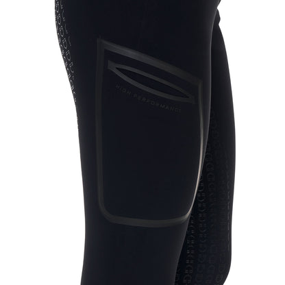 Pantalón slim fit mujer Equestro Ridertechnology full grip - Negro