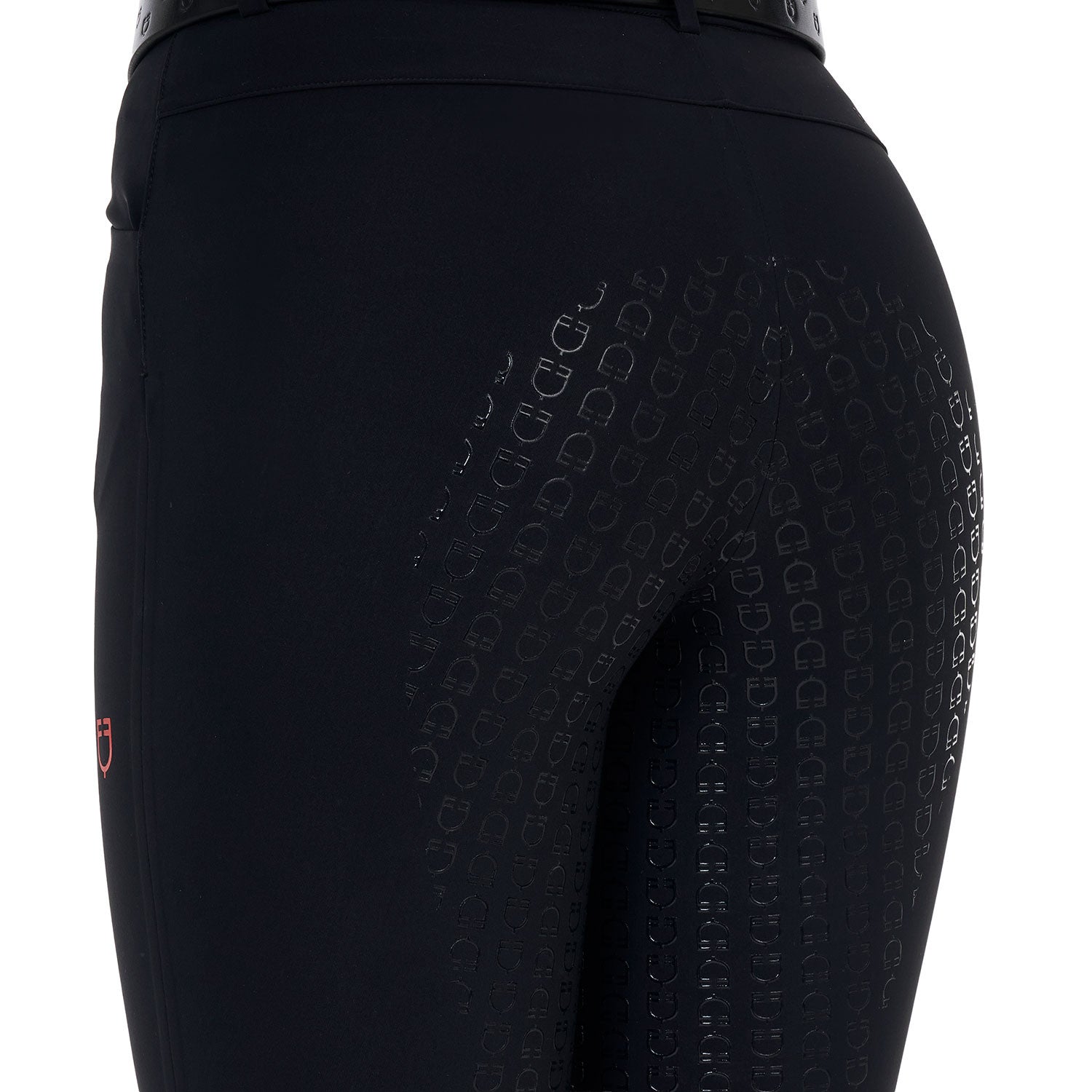 Pantalón slim fit mujer Equestro Ridertechnology full grip - Negro