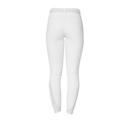Pantalón slim fit mujer Equestro Ridertechnology full grip - Blanco
