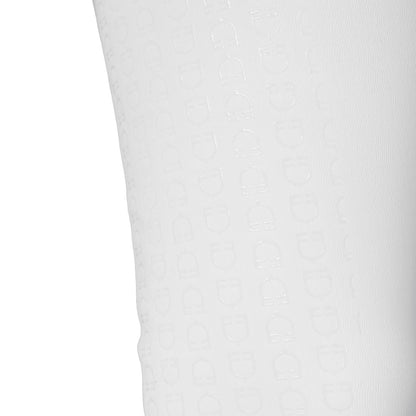 Pantalón slim fit mujer Equestro Ridertechnology full grip - Blanco