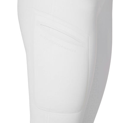 Pantalón slim fit mujer Equestro Ridertechnology full grip - Blanco