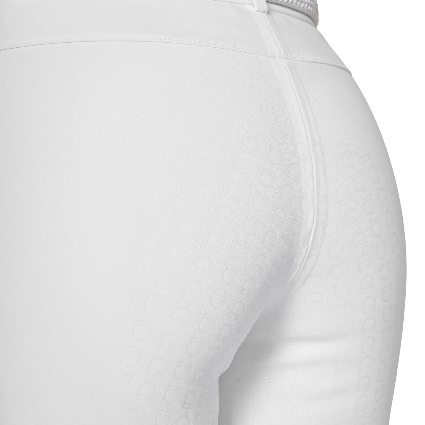 Pantalón slim fit mujer Equestro Ridertechnology full grip - Blanco