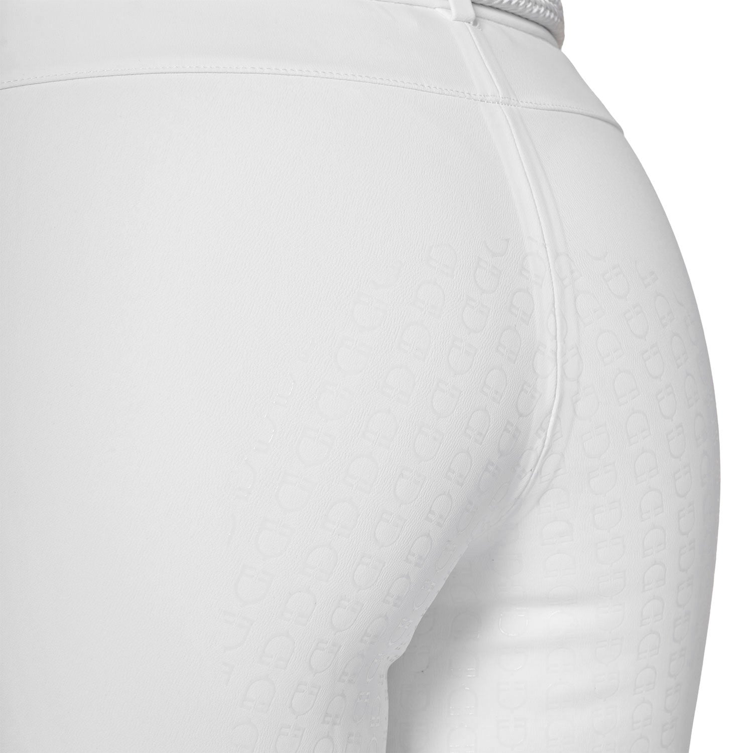 Pantalón slim fit mujer Equestro Ridertechnology full grip - Blanco