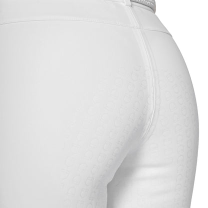 Pantalón slim fit mujer Equestro Ridertechnology full grip - Blanco