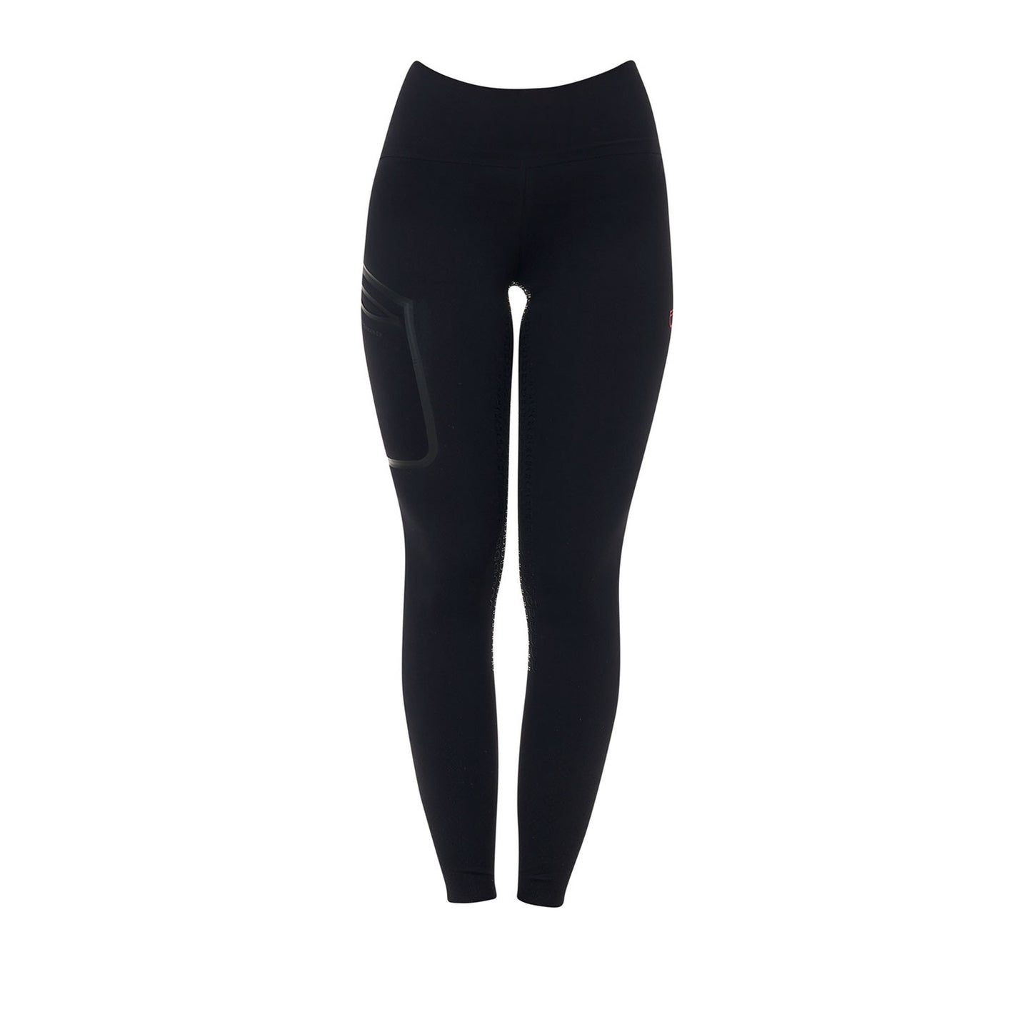 Leggings de mujer Equestro Ridertechnology cintura alta full grip - Negro