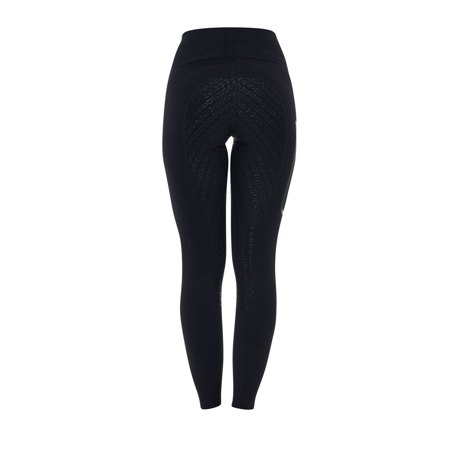 Leggings de mujer Equestro Ridertechnology cintura alta full grip - Negro