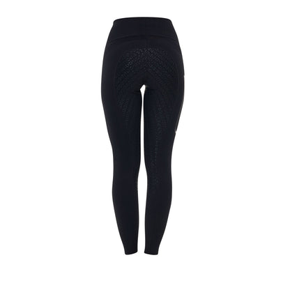 Leggings de mujer Equestro Ridertechnology cintura alta full grip - Negro