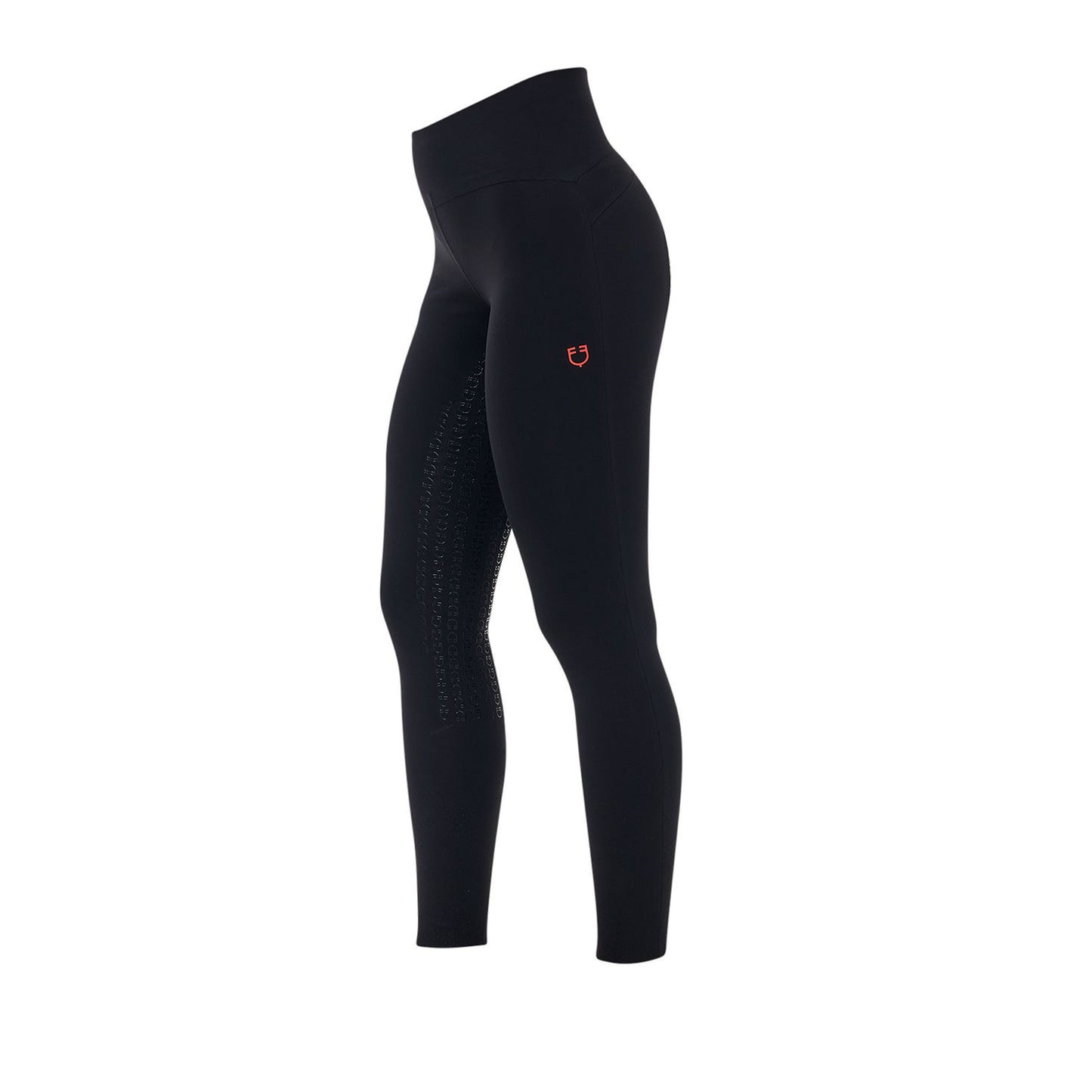Leggings de mujer Equestro Ridertechnology cintura alta full grip - Negro