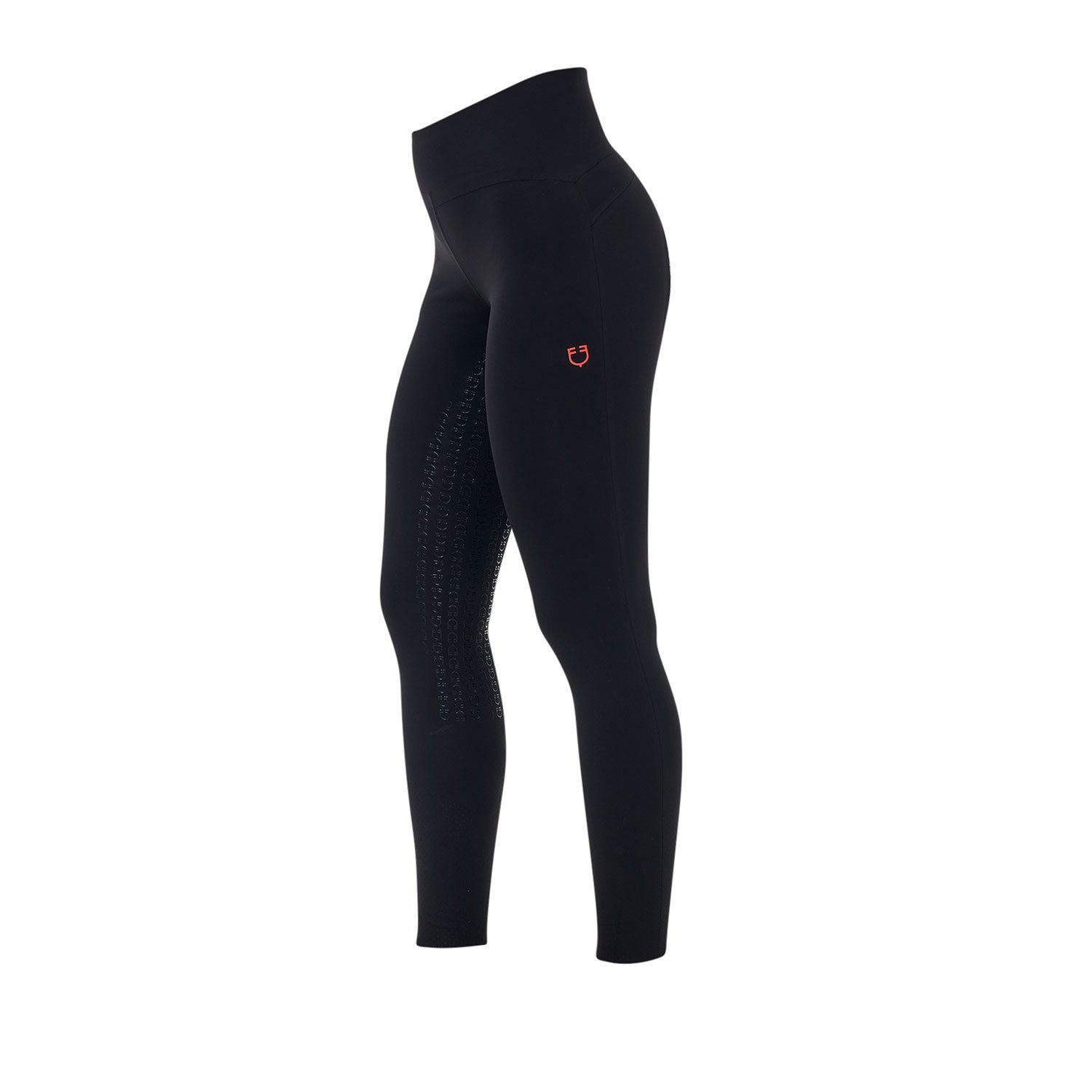 Leggings de mujer Equestro Ridertechnology cintura alta full grip - Negro