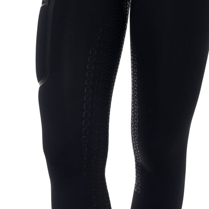 Leggings de mujer Equestro Ridertechnology cintura alta full grip - Negro