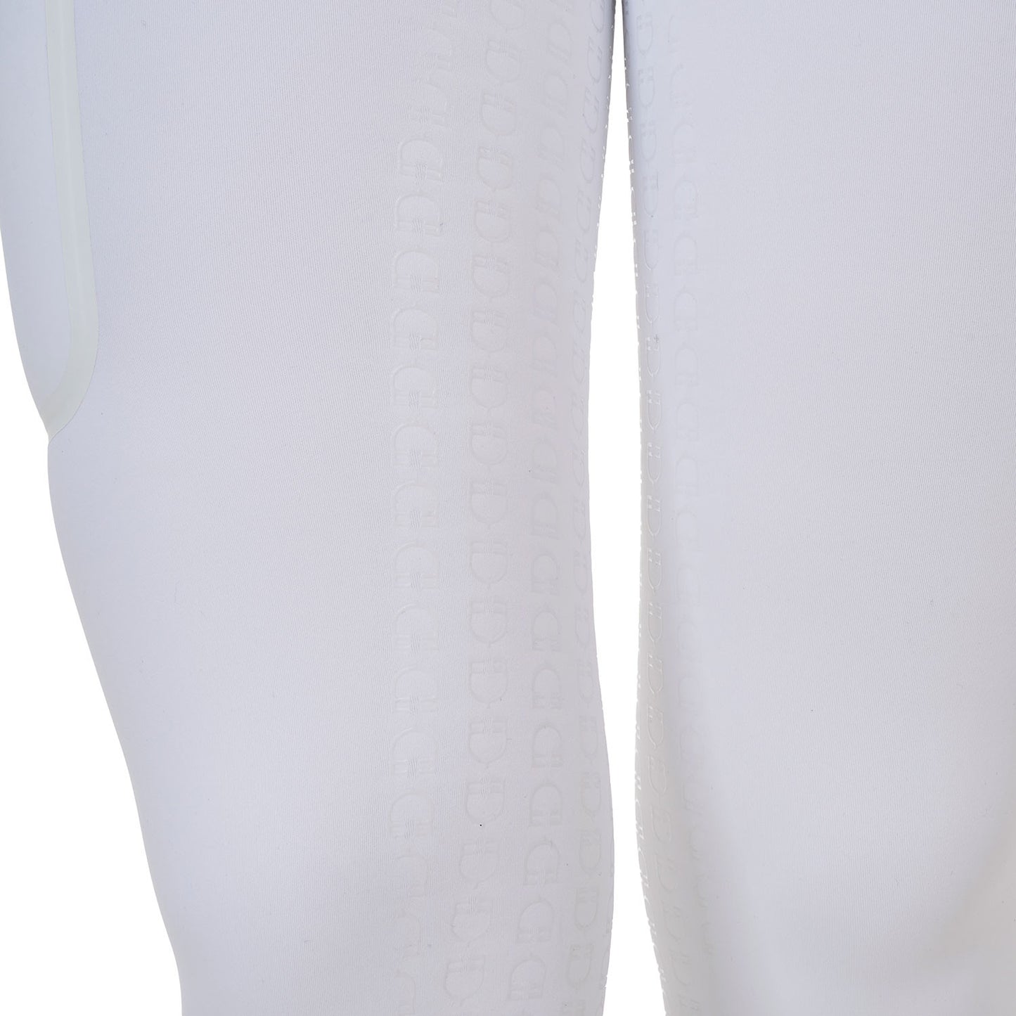 Leggings de mujer Equestro Ridertechnology cintura alta full grip - Blanco
