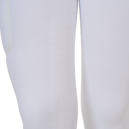 Leggings de mujer Equestro Ridertechnology cintura alta full grip - Blanco