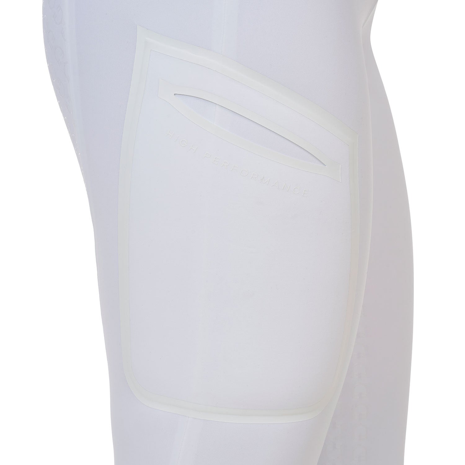 Leggings de mujer Equestro Ridertechnology cintura alta full grip - Blanco