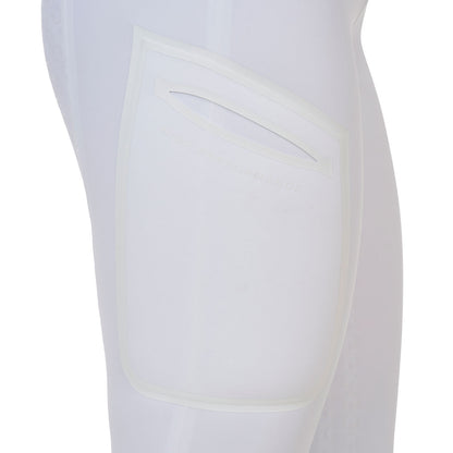 Leggings de mujer Equestro Ridertechnology cintura alta full grip - Blanco