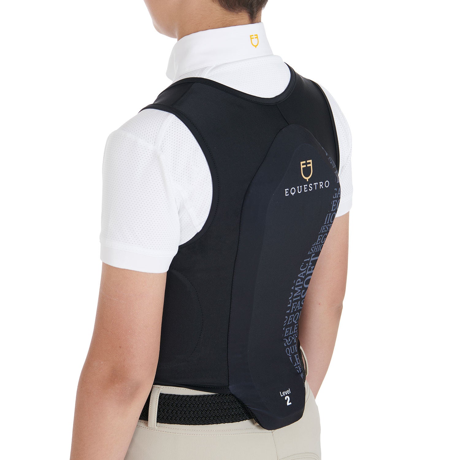 Protector de espalda para niños de nivel 2 Equestro - Negro