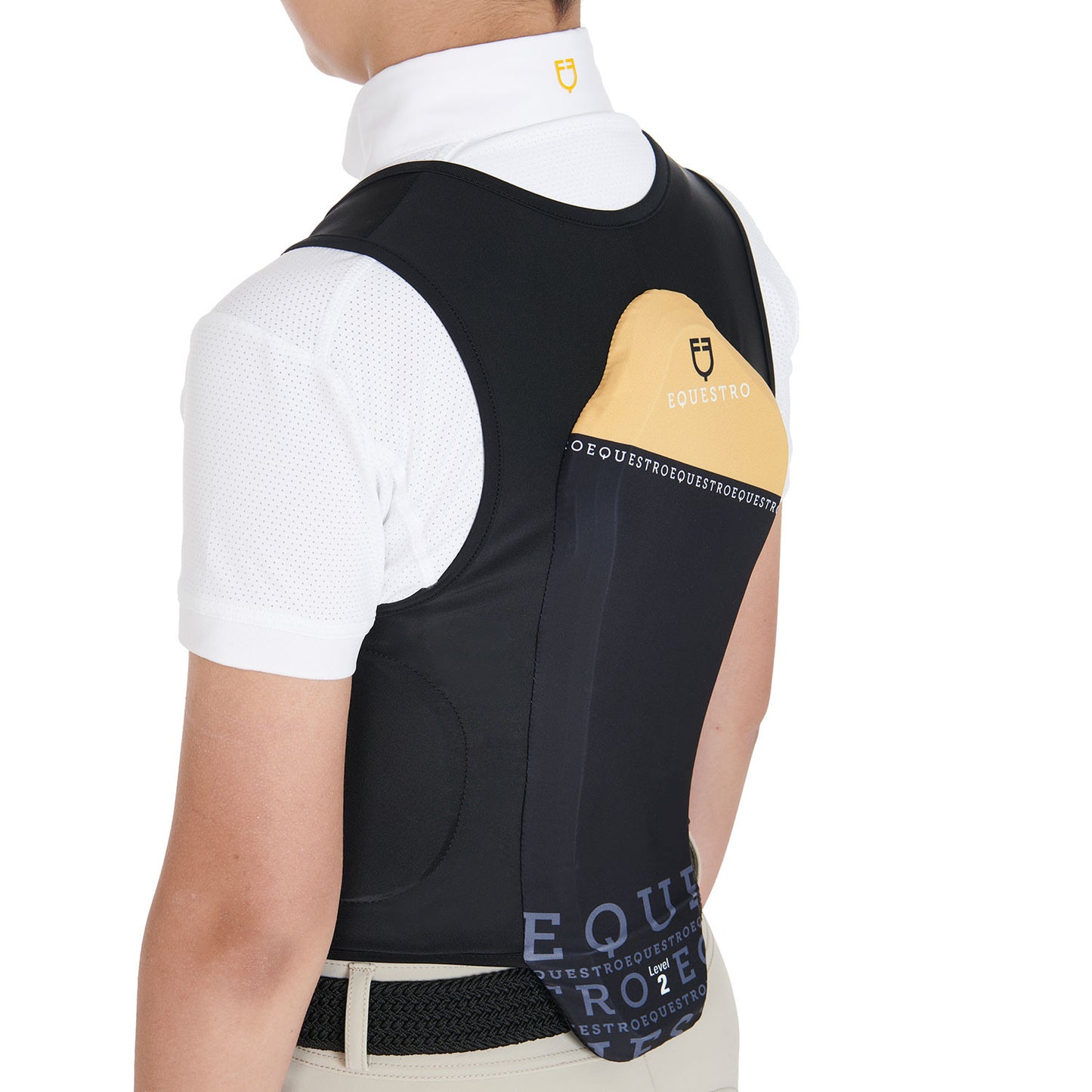 Protector de espalda para niños de nivel 2 Equestro - Amarillo