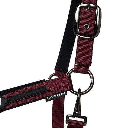 Cabezada de felpa resistente Equestro - Burdeos