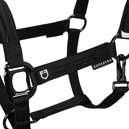 Cabezada de felpa resistente Equestro - Negro