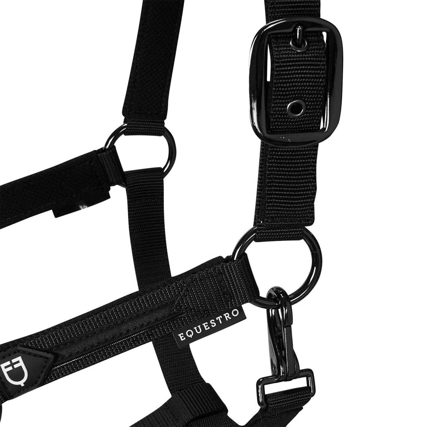 Cabezada de felpa resistente Equestro - Negro