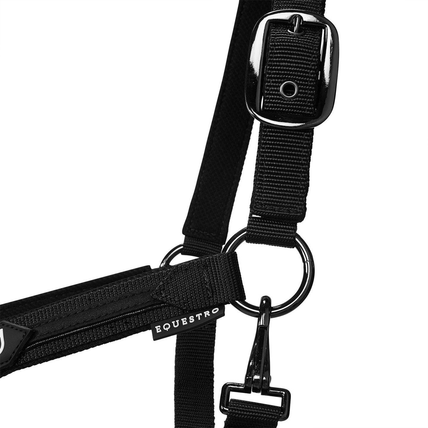 Cabezada de felpa resistente Equestro - Negro