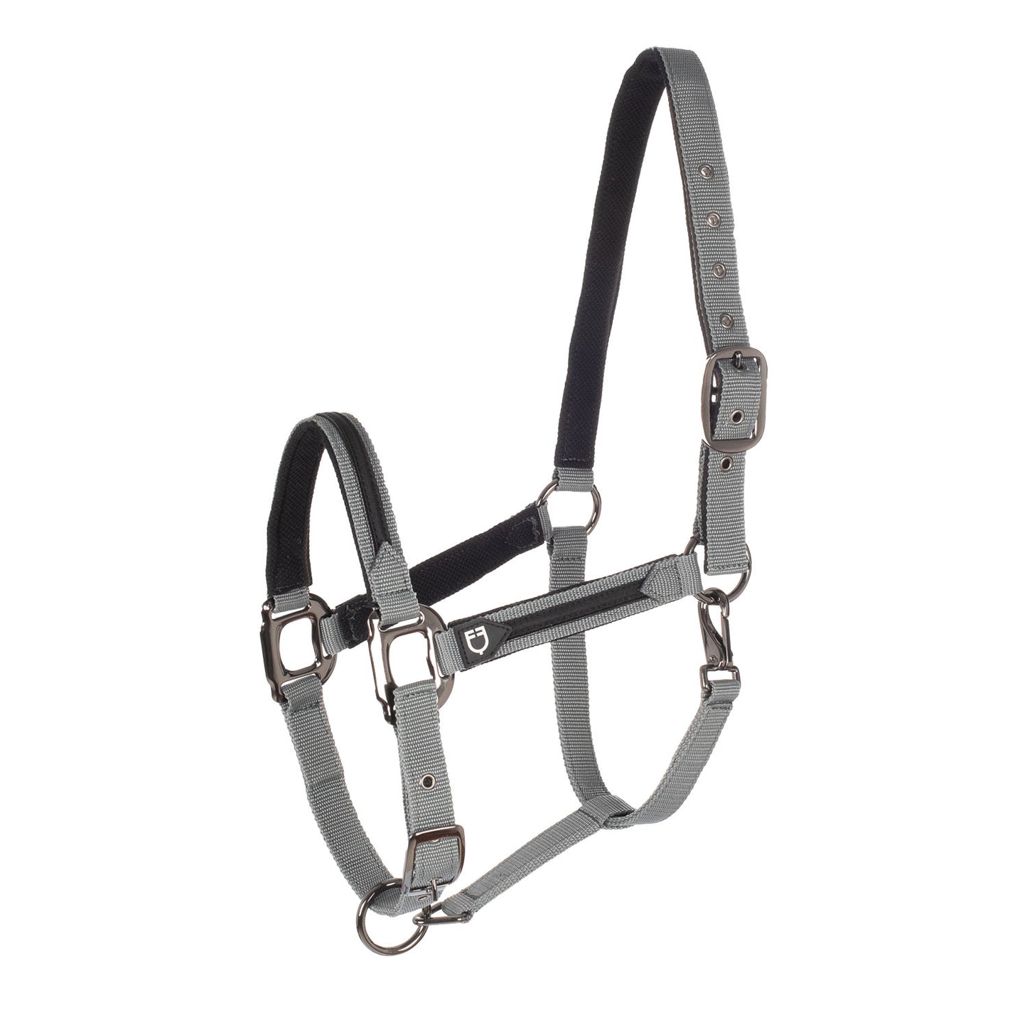 Cabezada de felpa resistente Equestro - Gris