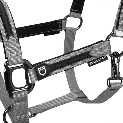 Cabezada de felpa resistente Equestro - Gris