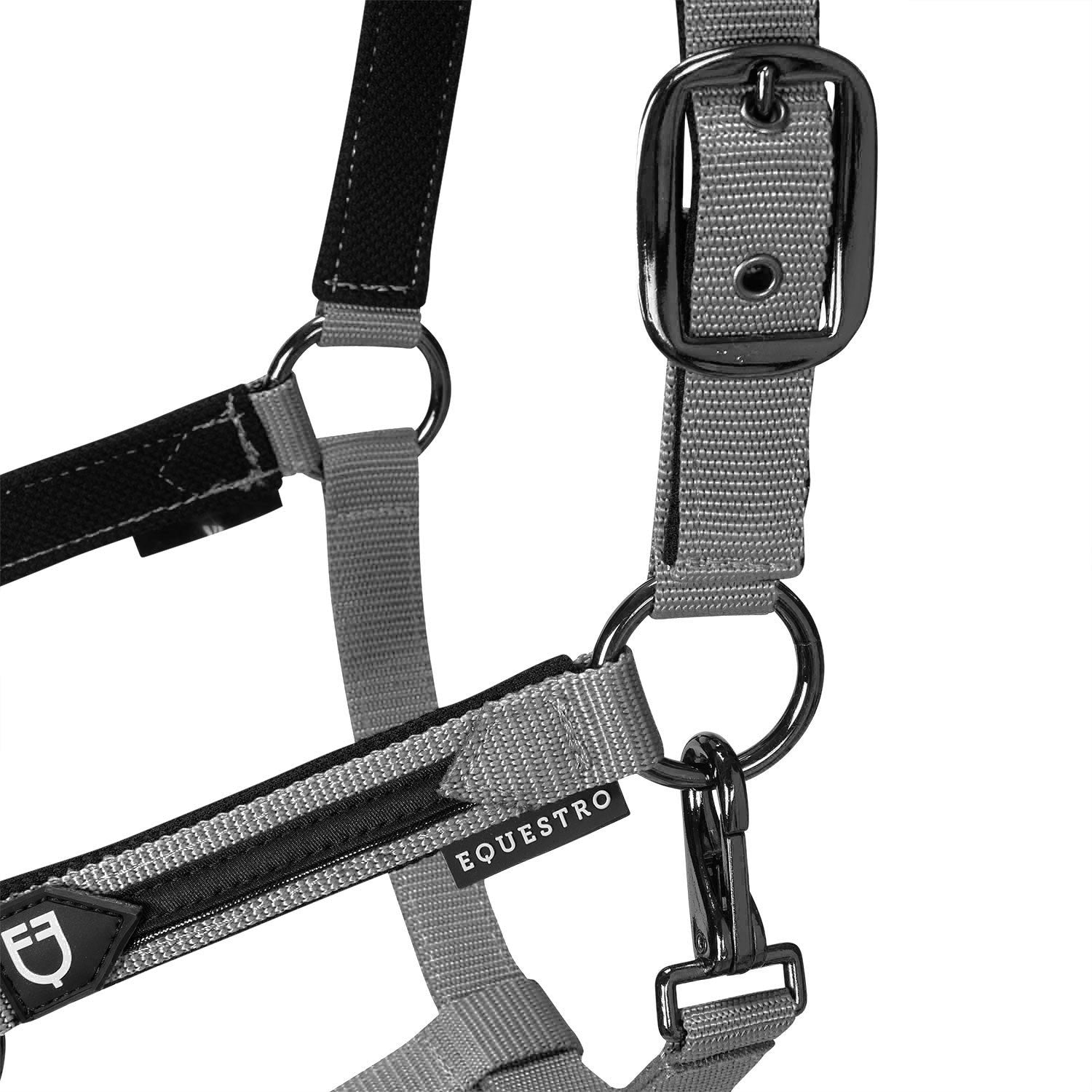 Cabezada de felpa resistente Equestro - Gris