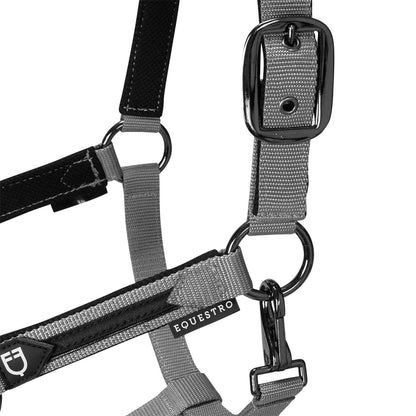 Cabezada de felpa resistente Equestro - Gris