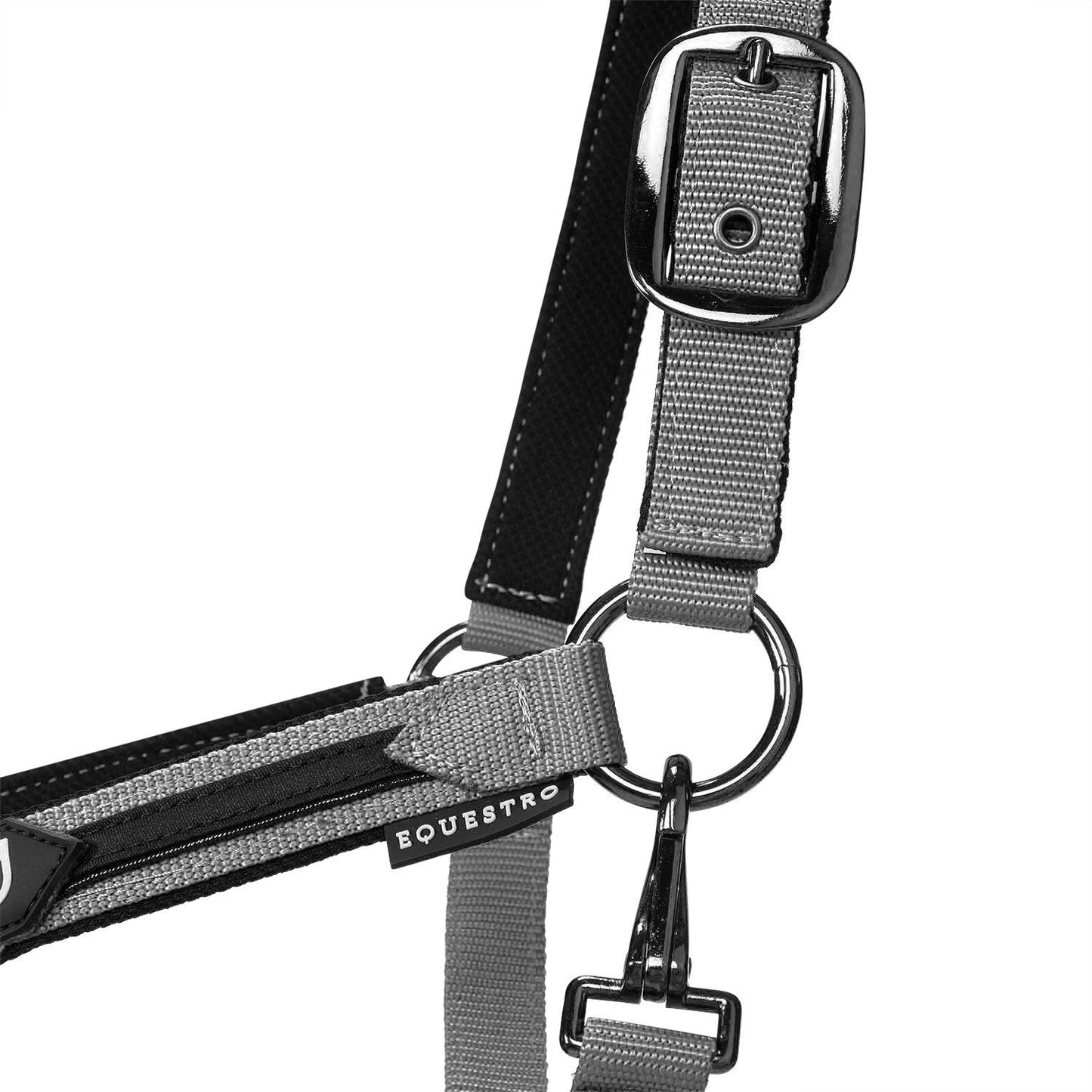 Cabezada de felpa resistente Equestro - Gris