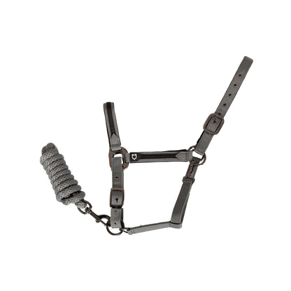 Cabezada de felpa resistente Equestro - Gris
