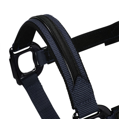 Cabezada de felpa resistente Equestro - Azul marino