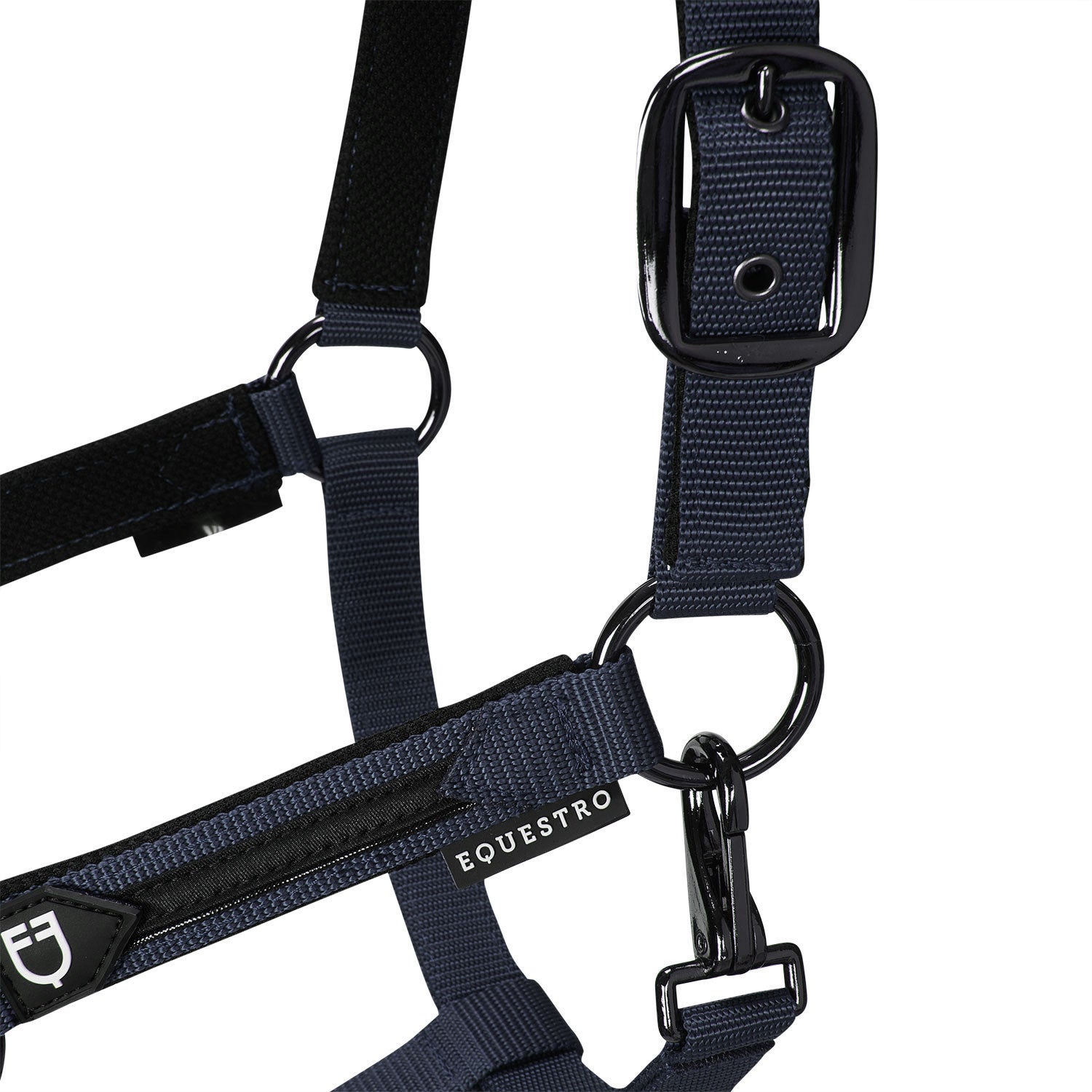 Cabezada de felpa resistente Equestro - Azul marino