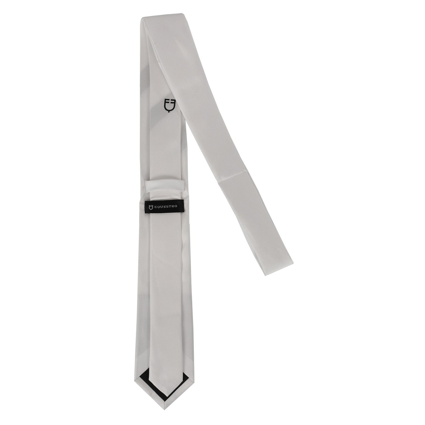 Corbata de competición con logo bordado Equestro - Blanco