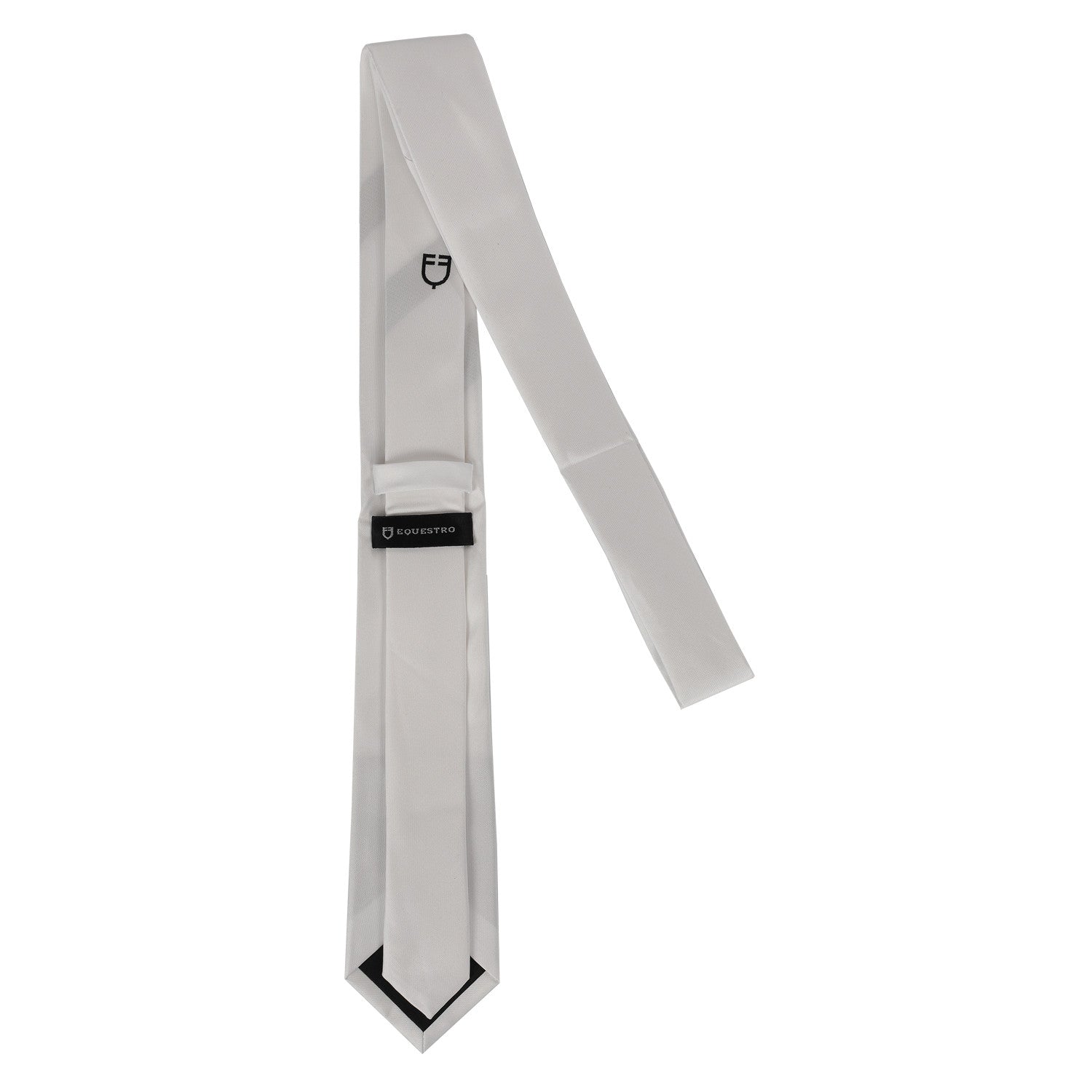 Corbata de competición con logo bordado Equestro - Blanco