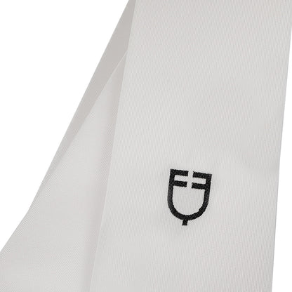 Corbata de competición con logo bordado Equestro - Blanco