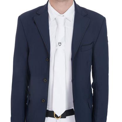 Corbata de competición con logo bordado Equestro - Blanco