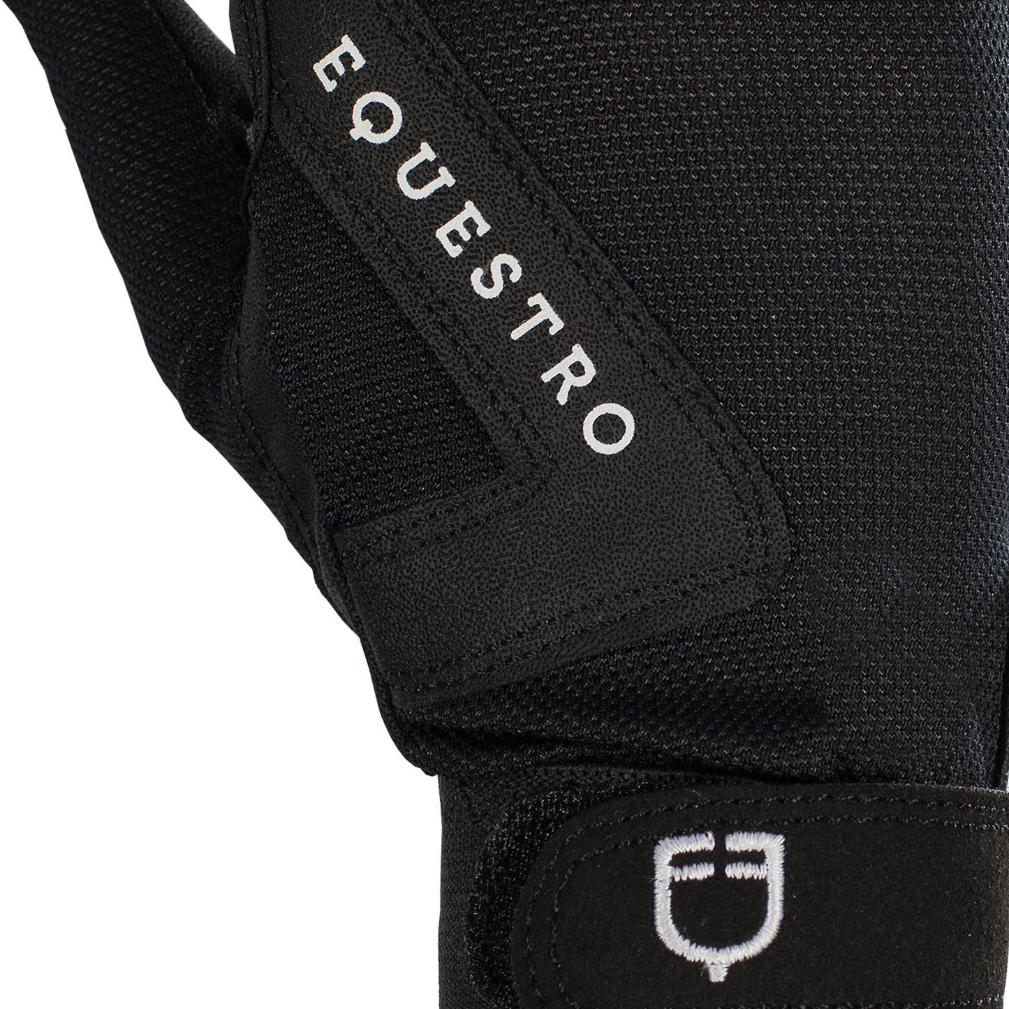 Guantes de tejido técnico con logo Equestro - Negro