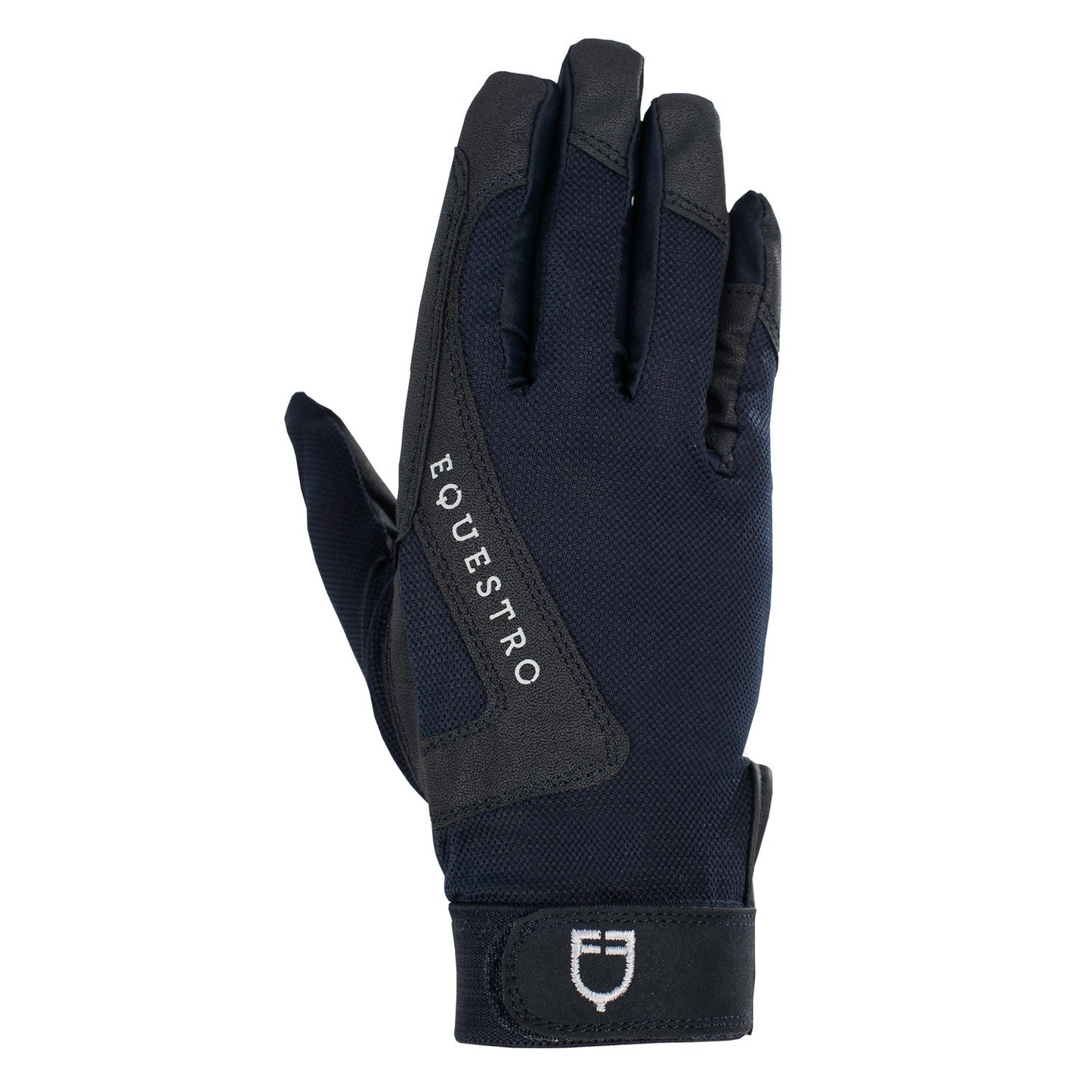 Guantes de tejido técnico con logo Equestro - Azul marino