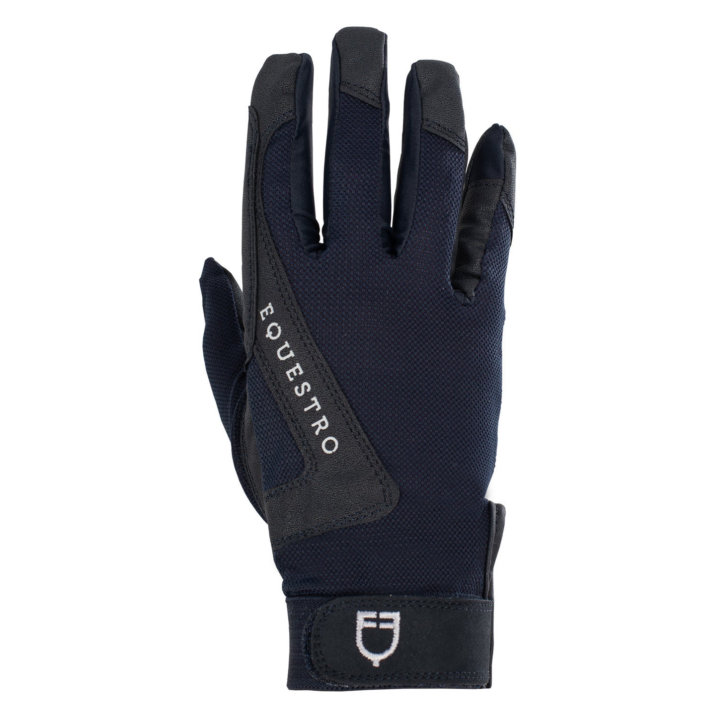 Guantes de tejido técnico con logo Equestro - Azul marino