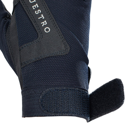 Guantes de tejido técnico con logo Equestro - Azul marino